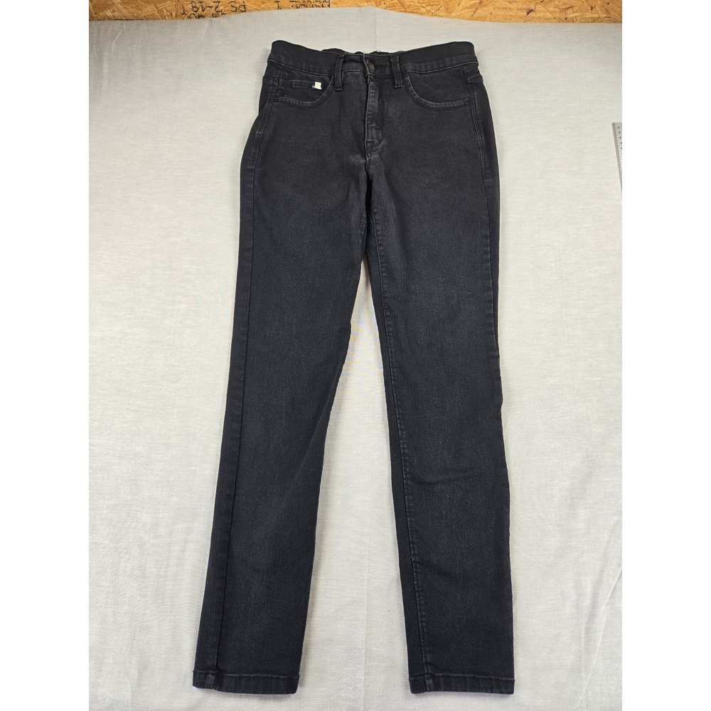 Curve Appeal Essential Skinny Jeans Womens 4/27 Faded Black High Rise Stretch